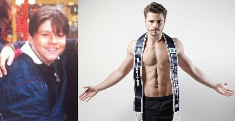 Antes e Depois: Mister Brasil Lucas Montandon mostra fotos da fase ‘gordinho e nerd’ da adolescência