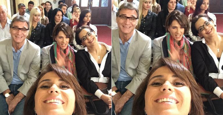 Giovanna Antonelli grava em Em Família em cenário de igreja