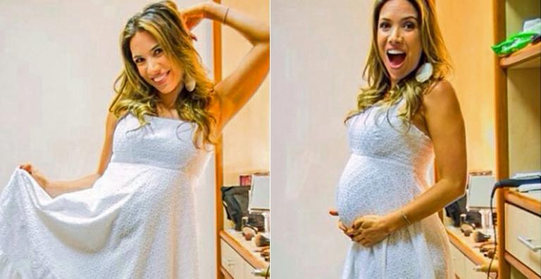 Patricia Abravanel festeja os 6 meses de gravidez de seu 1º filho