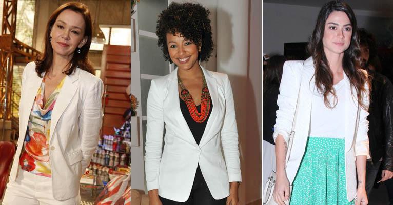 Blazer branco afina a silhueta e é ótima opção para os dias frios