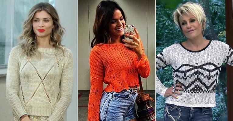 Tricôs com modelagens e estampas divertidas fazem sucesso entre famosas