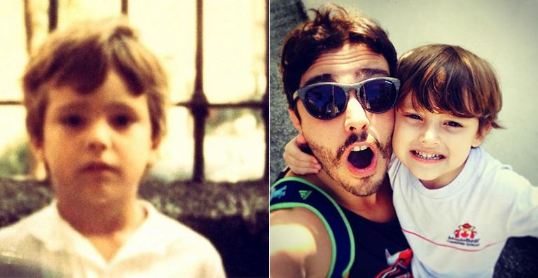 Thiago Rodrigues compara o filho com foto antiga: ‘Viva a genética’
