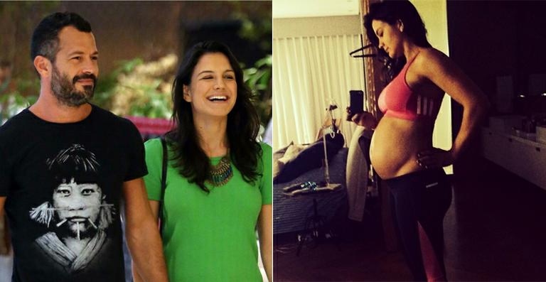 Namorada de Malvino Salvador, Kyra Gracie mostra o barrigão de grávida