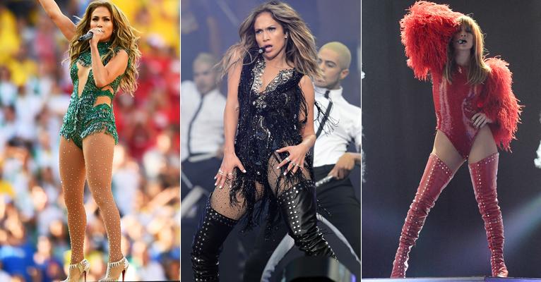 Confira 20 looks sensuais e arrasadores de Jennifer Lopez em shows