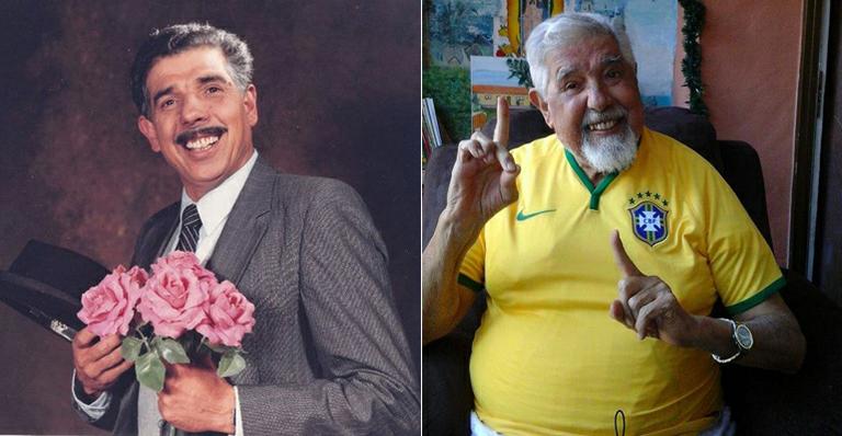 ‘Professor Girafales’ Rubén Aguirre veste a camisa da Seleção Brasileira