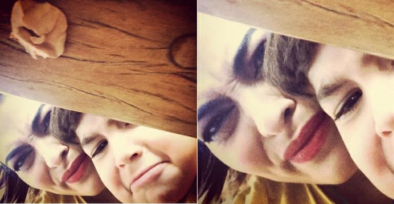 Juliana Paes mostra foto fofa do filho com “nojinho” de chiclete