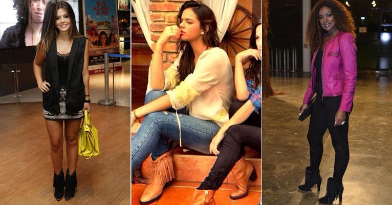 Botas com franjas podem ser usadas na balada e no trabalho.Veja famosas