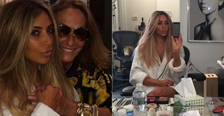 Novo visual? Kim Kardashian mostra foto com o cabelo loiro