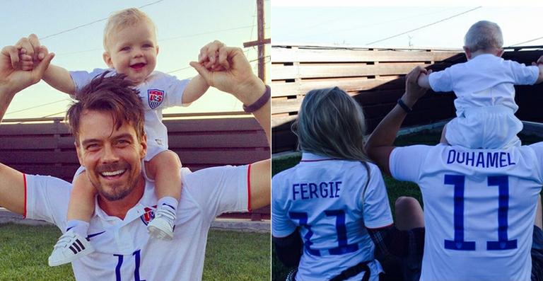 Filho de Fergie torce com os papais na Copa do Mundo 2014