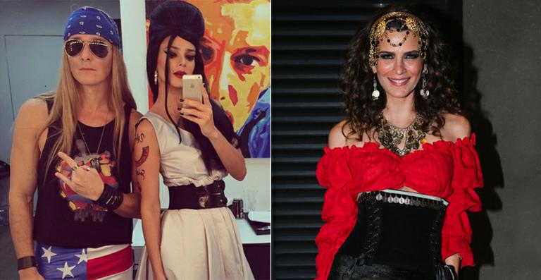 Famosos usam fantasias na festa da mulher de Faustão