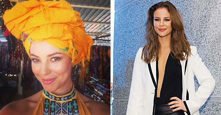 Paolla Oliveira se diverte em férias em Angola e posa de turbante