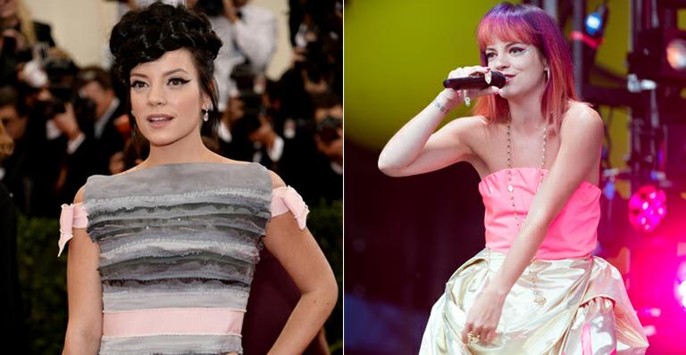 Lily Allen faz degradê de roxo e rosa no cabelo. Veja o novo visual