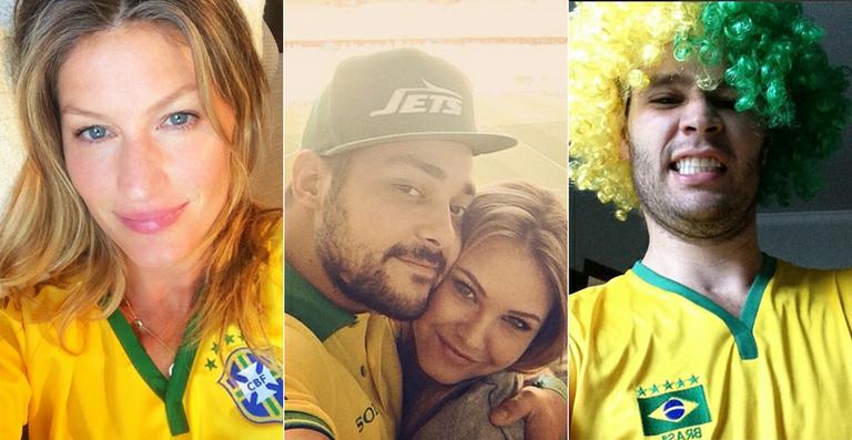 Famosos torcem pela seleção nas redes sociais