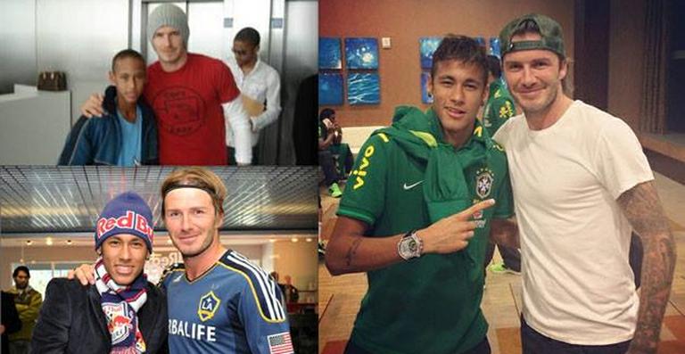 David Beckham publica foto ao lado de Neymar ainda criança e deseja melhoras ao craque