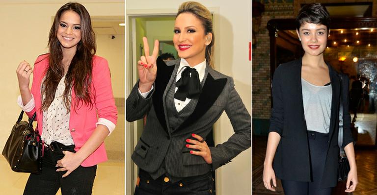 Inspire-se em 50 looks das famosas para usar blazer, que é peça-chave no inverno