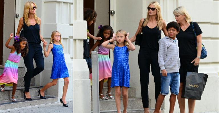 Aos 10 anos, filha de Heidi Klum já usa sapato de salto alto
