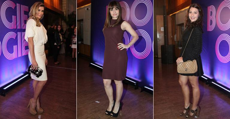 Looks dos famosos na coletiva da novela Boogie Oogie