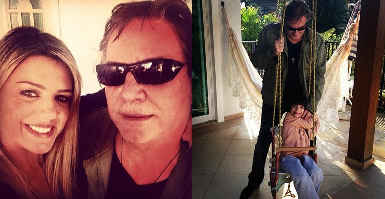 Mari Alexandre posa com o ex Fábio Jr. e mostra o cantor brincando com o filho