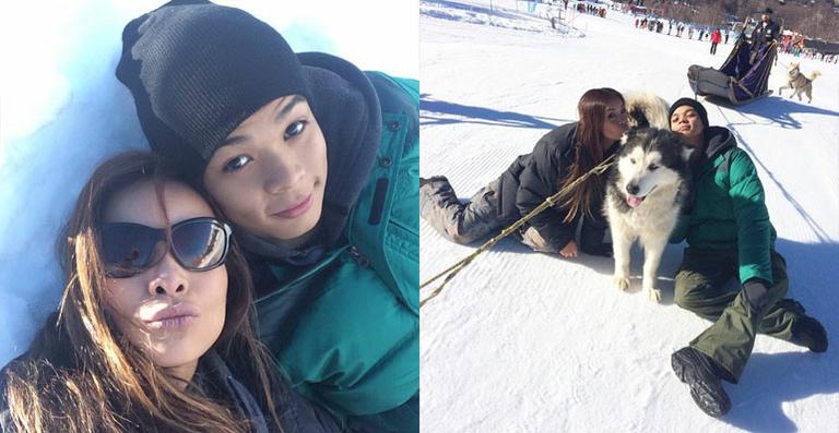 Carol Nakamura curte férias no Chile com o filho, Juan