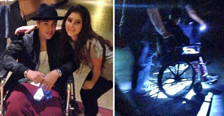 Justin Bieber é flagrado em cadeira de rodas na Disney