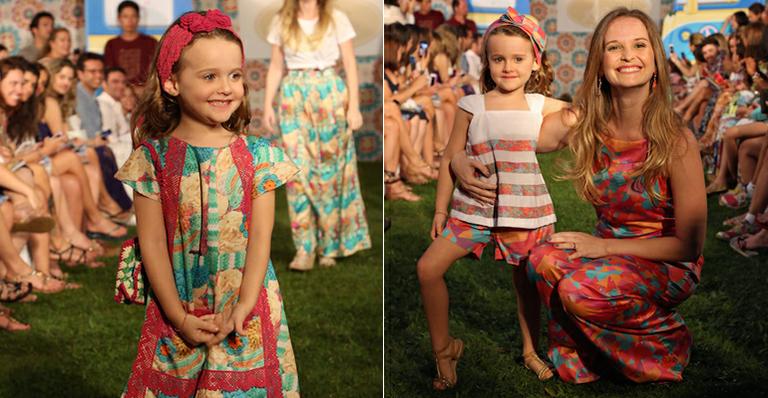 Filha de Fernanda Rodrigues e Raoni Carneiro dá show de fofura na passarela