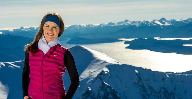 Alessandra Maestrini se mostra encantada com beleza da Cordilheira dos Andes