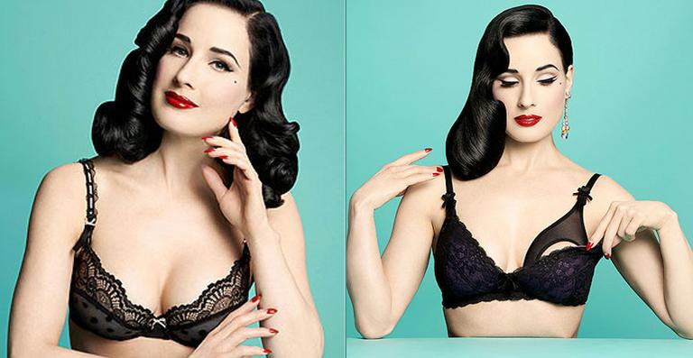 Dita Von Teese lança linha de lingerie para mães