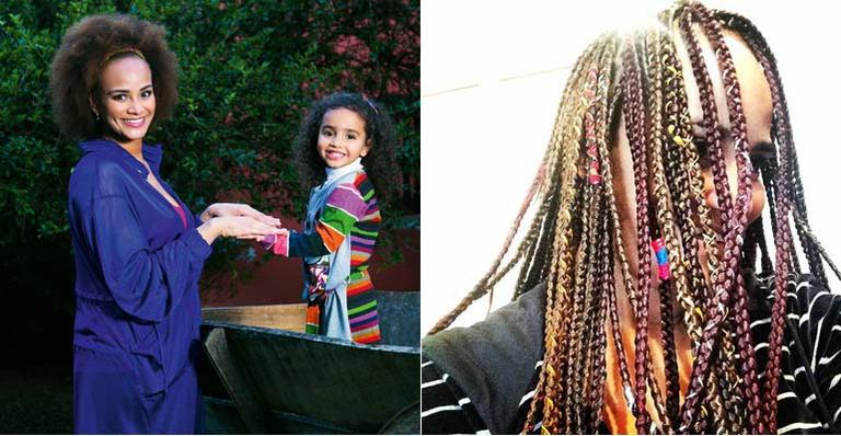 Luciana Mello muda o visual e faz trancinhas a pedido da filha