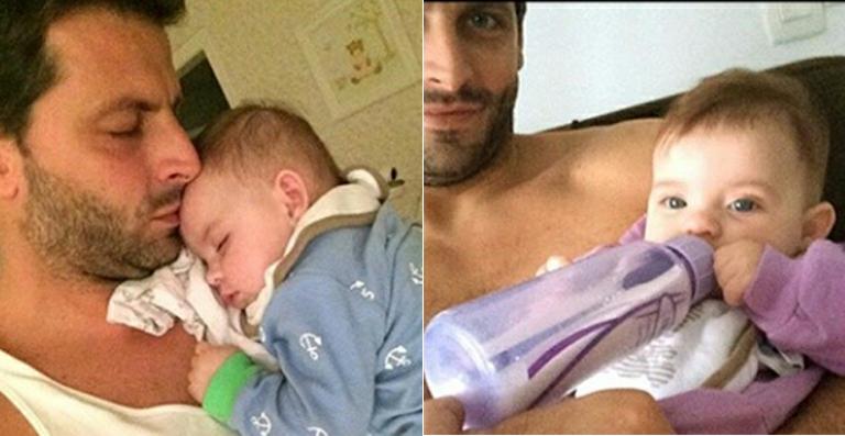 Papai coruja, Henri Castelli mostra selfies com a filha