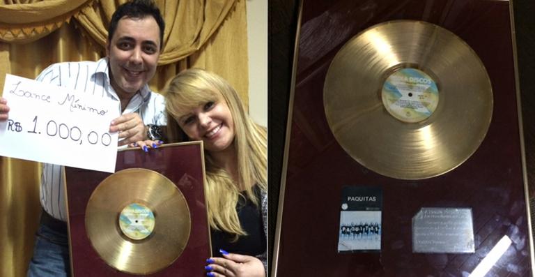 Ex-Paquita faz leilão de disco de ouro da época do programa com Xuxa