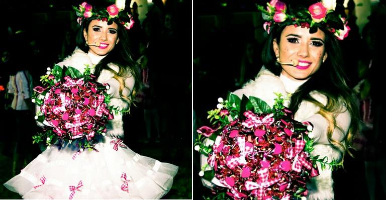 Paula Fernandes se veste de noiva para vesta junina tardia: “Até casei com Momô”