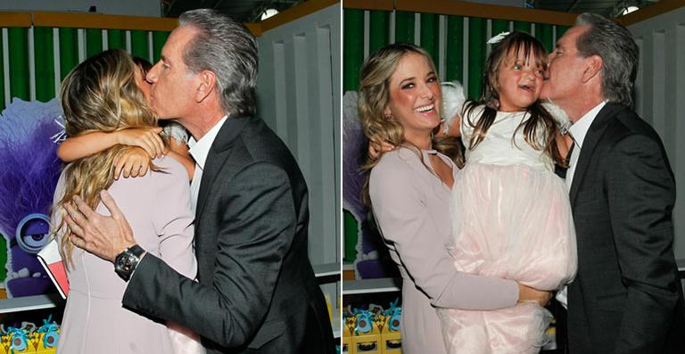 Ticiane Pinheiro encontra Roberto Justus em festa