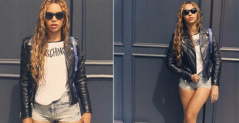Beyoncé exibe as pernas em fotos de short no Instagram