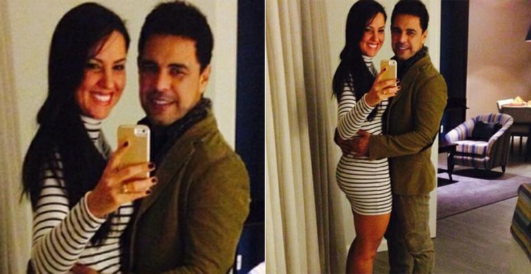 Namorada mostra selfie abraçada com Zezé Di Camargo