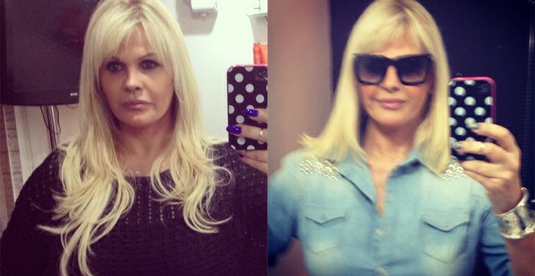 Monique Evans muda o visual antes de voltar para clínica psiquiátrica