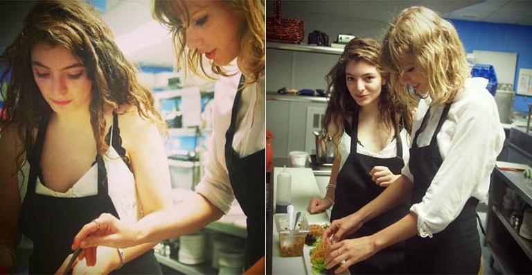 Lorde e Taylor Swift fazem aula de culinária juntas