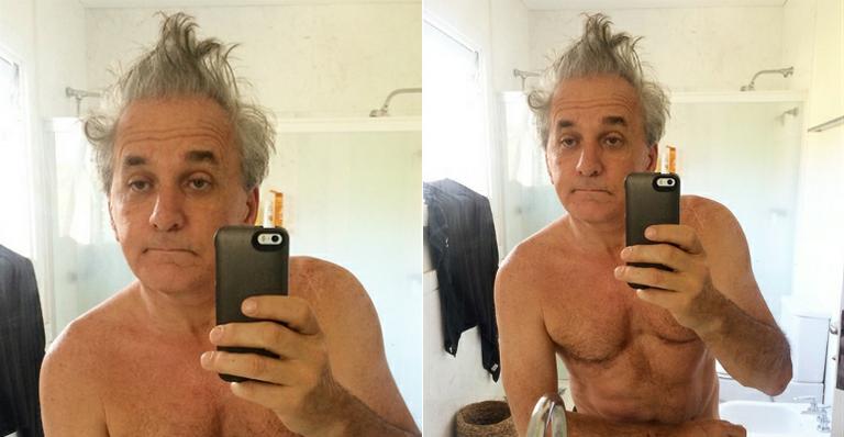 Otavio Mesquita publica foto sem camisa e brinca: ‘Cabelo de pica-pau’