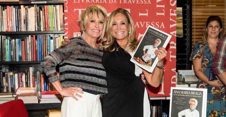 Ao lado de famosos, Ana Maria Braga lança livro de receitas no Rio de Janeiro