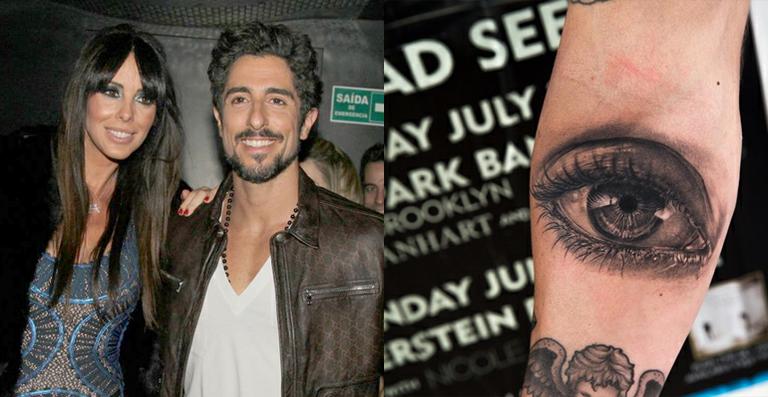 Marcos Mion faz tatuagem do olho da mulher, Suzana Gullo