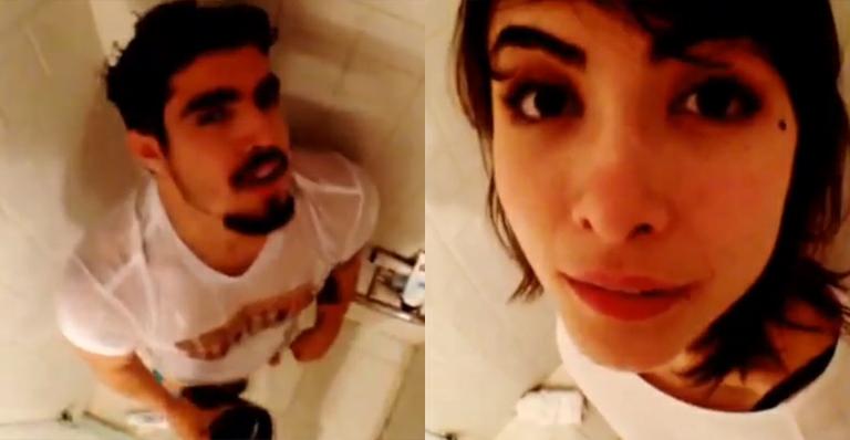 Caio Castro faz desafio do gelo com Maria Casadevall
