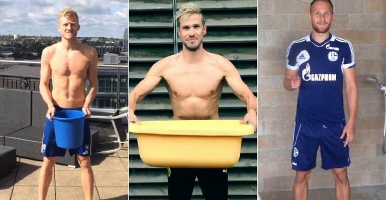 Jogadores da Seleção Alemã de futebol participam do desafio do balde de gelo