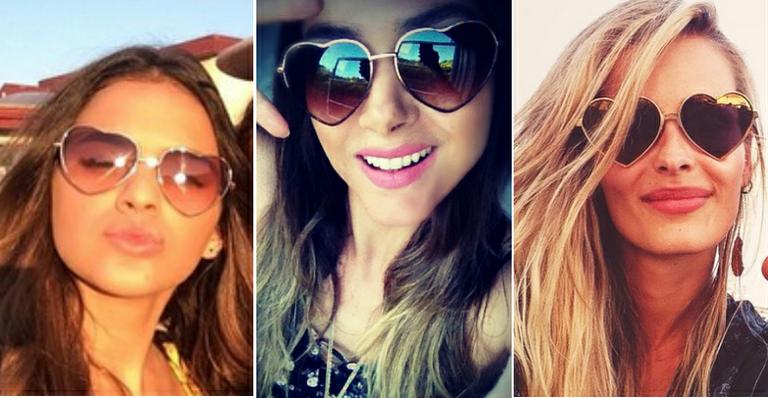 Bruna Marquezine e mais famosas usam óculos em formato de coração. Inspire-se!
