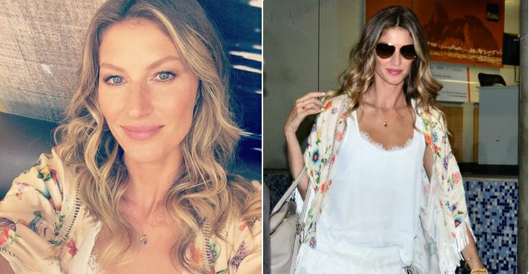Após participar do ‘Mais Você’, Gisele Bündchen embarca em aeroporto do Rio