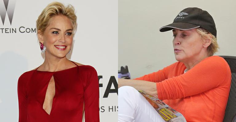 Sharon Stone aparece sem maquiagem em Los Angeles