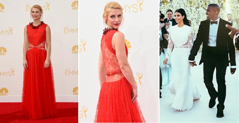 Claire Danes usa versão vermelha do vestido de noiva de Kim Kardashian