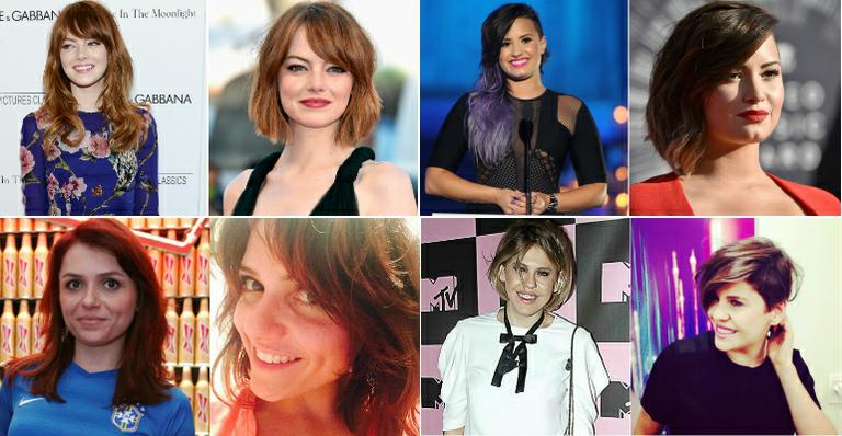 Curto moderno: Emma Stone e mais famosas cortam os fios acima dos ombros