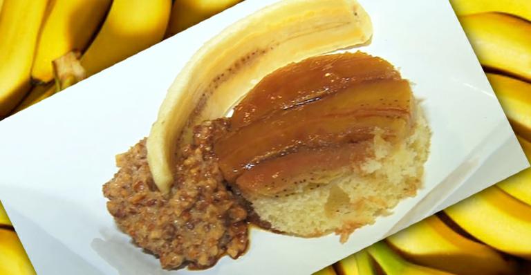 Torta de banana com a famosa paçoca cremosa. Irresistível!