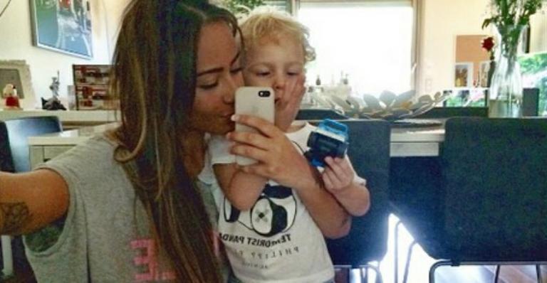 Rafaella Santos, irmã de Neymar, se diverte com Davi Lucca