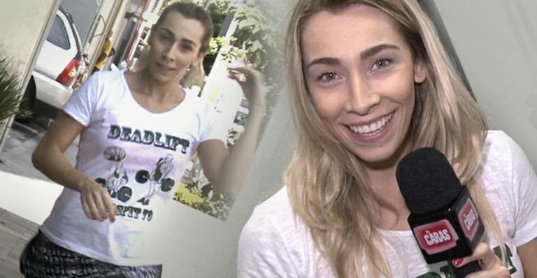 Naty Graciano se joga no treino dos famosos
