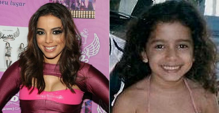 Anitta aparece em foto antiga quando criança ao lado do irmão